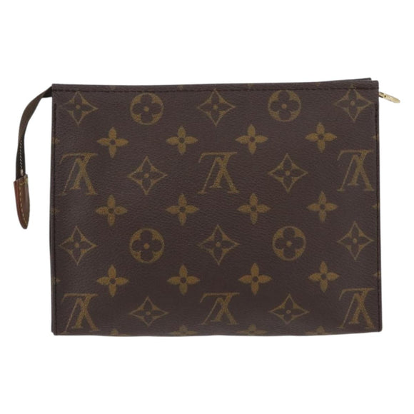 LOUIS VUITTON Monogram Poche Toilette 19 Pouch M47544 LV Auth ki6623