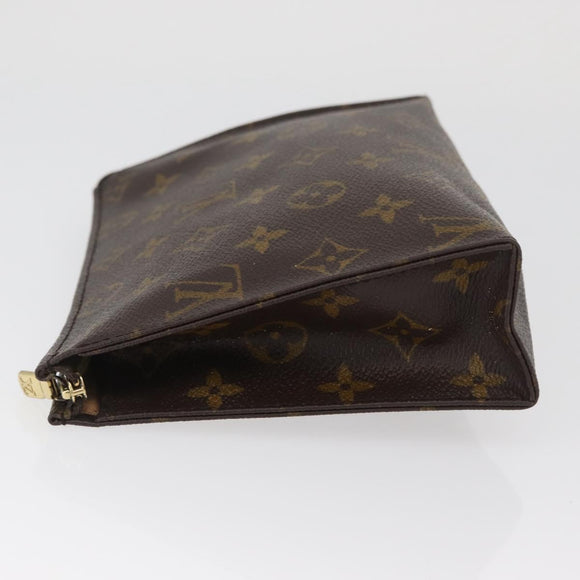 LOUIS VUITTON Monogram Poche Toilette 19 Pouch M47544 LV Auth ki6623