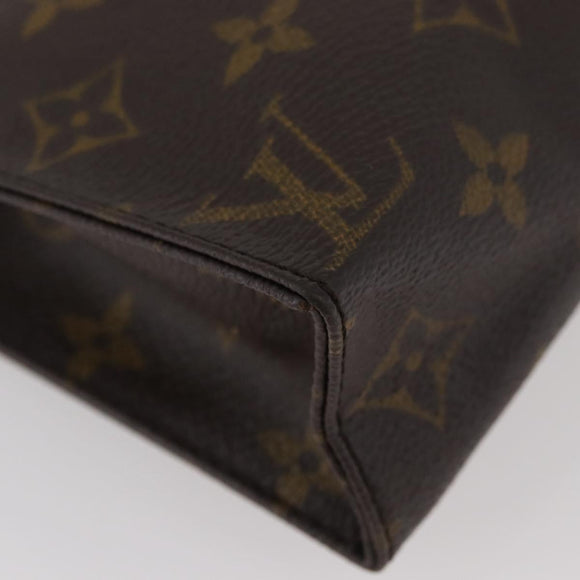 LOUIS VUITTON Monogram Poche Toilette 19 Pouch M47544 LV Auth ki6623