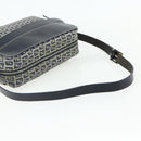 FENDI Zucchino Canvas Shoulder Bag Navy Silver Auth ki6624V-7