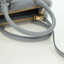 PRADA MONTONE Faux Fur Galleria Shoulder Bag Fur 2way Gray Gold Auth ki6631M-7
