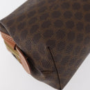 CELINE Macadam Canvas Pouch PVC Leather Brown Gold Auth ki6632A-10