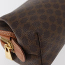 CELINE Macadam Canvas Pouch PVC Leather Brown Gold Auth ki6632A-8