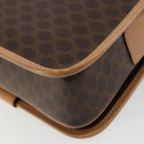 CELINE Macadam Canvas Shoulder Bag PVC Leather Brown Gold Auth ki6633A-12