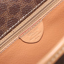 CELINE Macadam Canvas Shoulder Bag PVC Leather Brown Gold Auth ki6633A-16