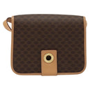 CELINE Macadam Canvas Shoulder Bag PVC Leather Brown Gold Auth ki6633A-2