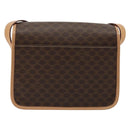 CELINE Macadam Canvas Shoulder Bag PVC Leather Brown Gold Auth ki6633A-3