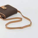 CELINE Macadam Canvas Shoulder Bag PVC Leather Brown Gold Auth ki6633A-7