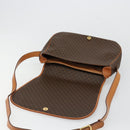CELINE Macadam Canvas Shoulder Bag PVC Leather Brown Gold Auth ki6634A-15