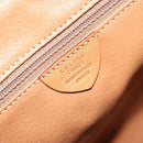 CELINE Macadam Canvas Shoulder Bag PVC Leather Brown Gold Auth ki6634A-16
