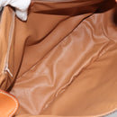 CELINE Macadam Canvas Shoulder Bag PVC Leather Brown Gold Auth ki6634A-17