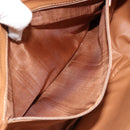 CELINE Macadam Canvas Shoulder Bag PVC Leather Brown Gold Auth ki6634A-21