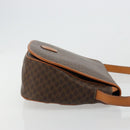 CELINE Macadam Canvas Shoulder Bag PVC Leather Brown Gold Auth ki6634A-4