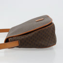 CELINE Macadam Canvas Shoulder Bag PVC Leather Brown Gold Auth ki6634A-5
