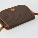 CELINE Macadam Canvas Shoulder Bag PVC Leather Brown Gold Auth ki6634A-6