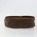 CELINE Macadam Canvas Shoulder Bag PVC Leather Brown Gold Auth ki6634A-9
