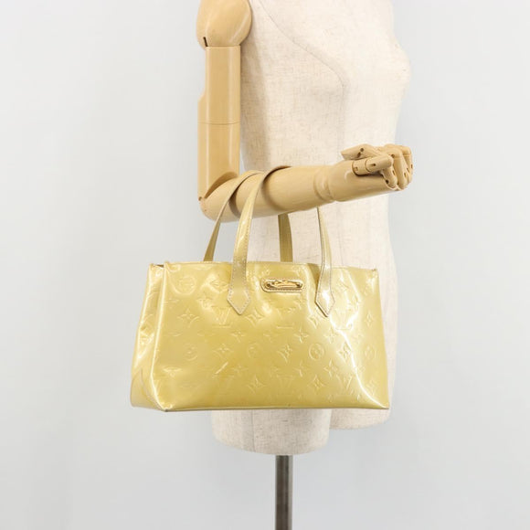 LOUIS VUITTON Monogram Vernis Reade PM Hand Bag Perle M91336 LV Auth ki6635