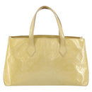 LOUIS VUITTON Monogram Vernis Reade PM Hand Bag Perle M91336 LV Auth ki6635-3