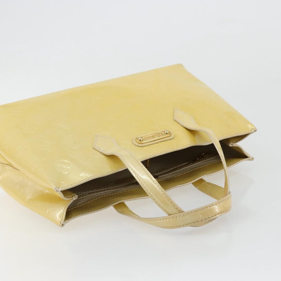 LOUIS VUITTON Monogram Vernis Reade PM Hand Bag Perle M91336 LV Auth ki6635