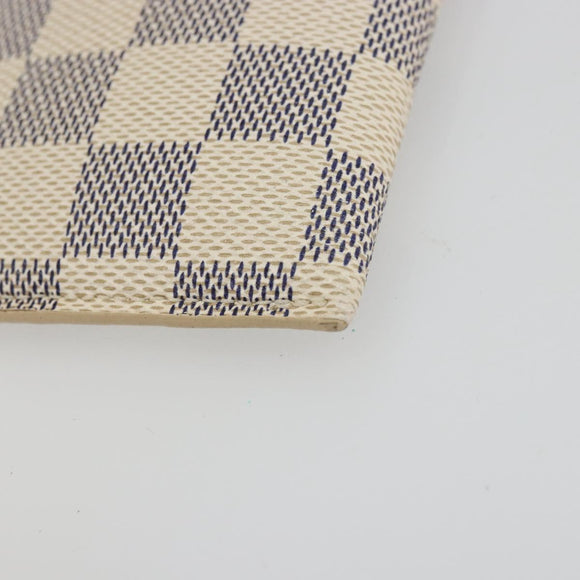 LOUIS VUITTON Damier Azur Etui A Lunettes MM Glasses Case N60025 LV Auth ki6637V