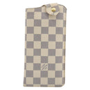 LOUIS VUITTON Damier Azur Etui A Lunettes MM Glasses Case N60025 LV Auth ki6637V-2