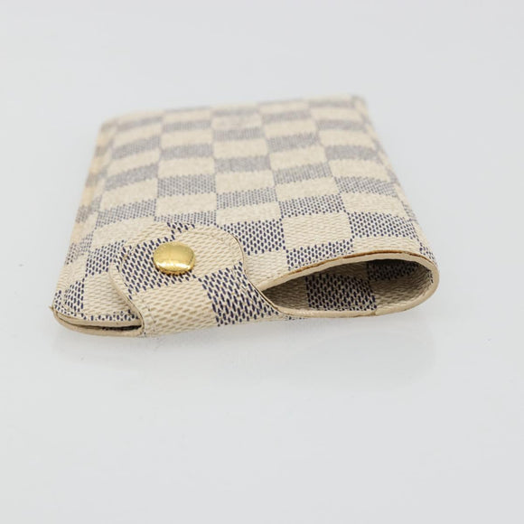 LOUIS VUITTON Damier Azur Etui A Lunettes MM Glasses Case N60025 LV Auth ki6637V