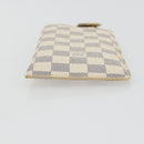 LOUIS VUITTON Damier Azur Etui A Lunettes MM Glasses Case N60025 LV Auth ki6637V-7