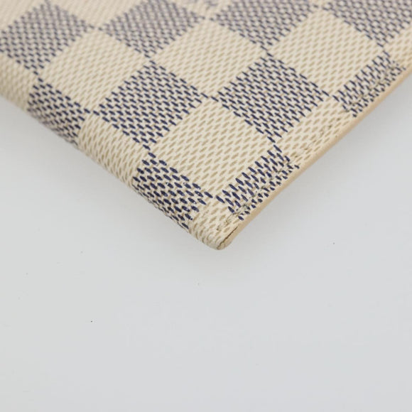 LOUIS VUITTON Damier Azur Etui A Lunettes MM Glasses Case N60025 LV Auth ki6637V