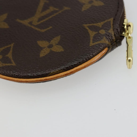 LOUIS VUITTON Monogram Porte Monnaie Round Muntbuidel M61926 LV Auth ki6638V