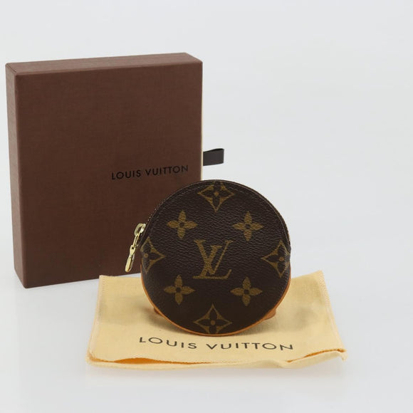 LOUIS VUITTON Monogram Porte Monnaie Round Muntbuidel M61926 LV Auth ki6638V