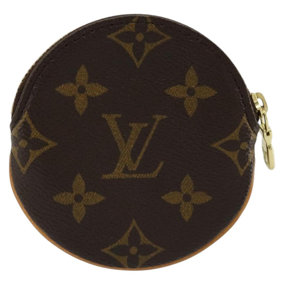 LOUIS VUITTON Monogram Porte Monnaie Round Muntbuidel M61926 LV Auth ki6638V