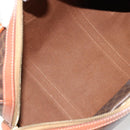 CELINE Macadam Canvas Boston Bag PVC Leather Brown Gold Auth ki6639A-10
