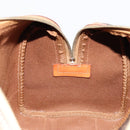 CELINE Macadam Canvas Boston Bag PVC Leather Brown Gold Auth ki6639A-20