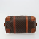 CELINE Macadam Canvas Boston Bag PVC Leather Brown Gold Auth ki6639A-5
