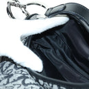 Christian Dior Trotter Canvas Saddle Bag Hand Bag Black Silver Auth ki6640M-20