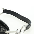 Christian Dior Trotter Canvas Saddle Bag Hand Bag Black Silver Auth ki6640M-9