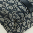 Christian Dior Trotter Canvas Hand Bag Navy Gold Auth ki6642V-12