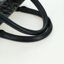Christian Dior Trotter Canvas Hand Bag Navy Gold Auth ki6642V-7