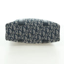 Christian Dior Trotter Canvas Hand Bag Navy Gold Auth ki6642V-9