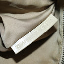 FENDI Zucchino Canvas Mamma Baguette Shoulder Bag Beige Silver Auth ki6644SAV-25