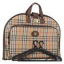 Burberrys Nova Check Garment Cover Canvas Beige Gold Auth ki6645A-1