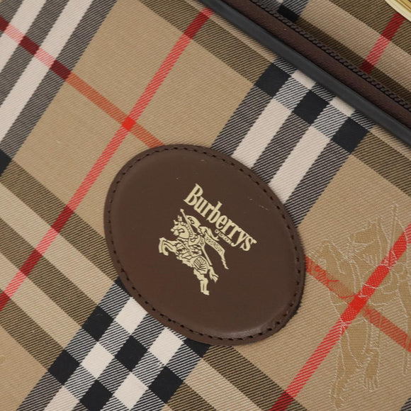 Burberrys Nova Check Garment Cover Canvas Beige Gold Auth ki6645A
