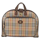 Burberrys Nova Check Garment Cover Canvas Beige Gold Auth ki6645A-13