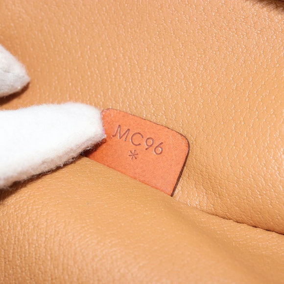 CELINE Macadam Canvas Vanity Hand Bag PVC Leather Brown Gold Auth ki6647