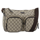 GUCCI GG Supreme Shoulder Bag PVC Beige Gold 246881 Auth ki6651V-1