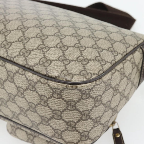 GUCCI GG Supreme Shoulder Bag PVC Beige Gold 246881 Auth ki6651V