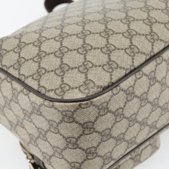 GUCCI GG Supreme Shoulder Bag PVC Beige Gold 246881 Auth ki6651V