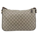 GUCCI GG Supreme Shoulder Bag PVC Beige Gold 246881 Auth ki6651V-2