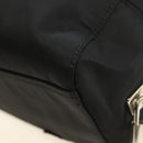 PRADA Handtas Nylon Zwart Zilver Auth ki6652SM-13