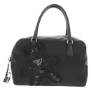 PRADA Handtas Nylon Zwart Zilver Auth ki6652SM-2